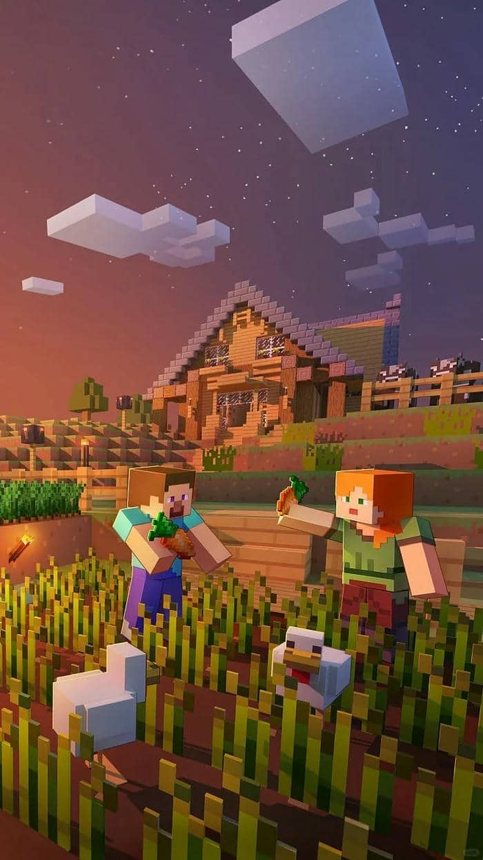 Ảnh Minecraft làm hình nền điện thoại