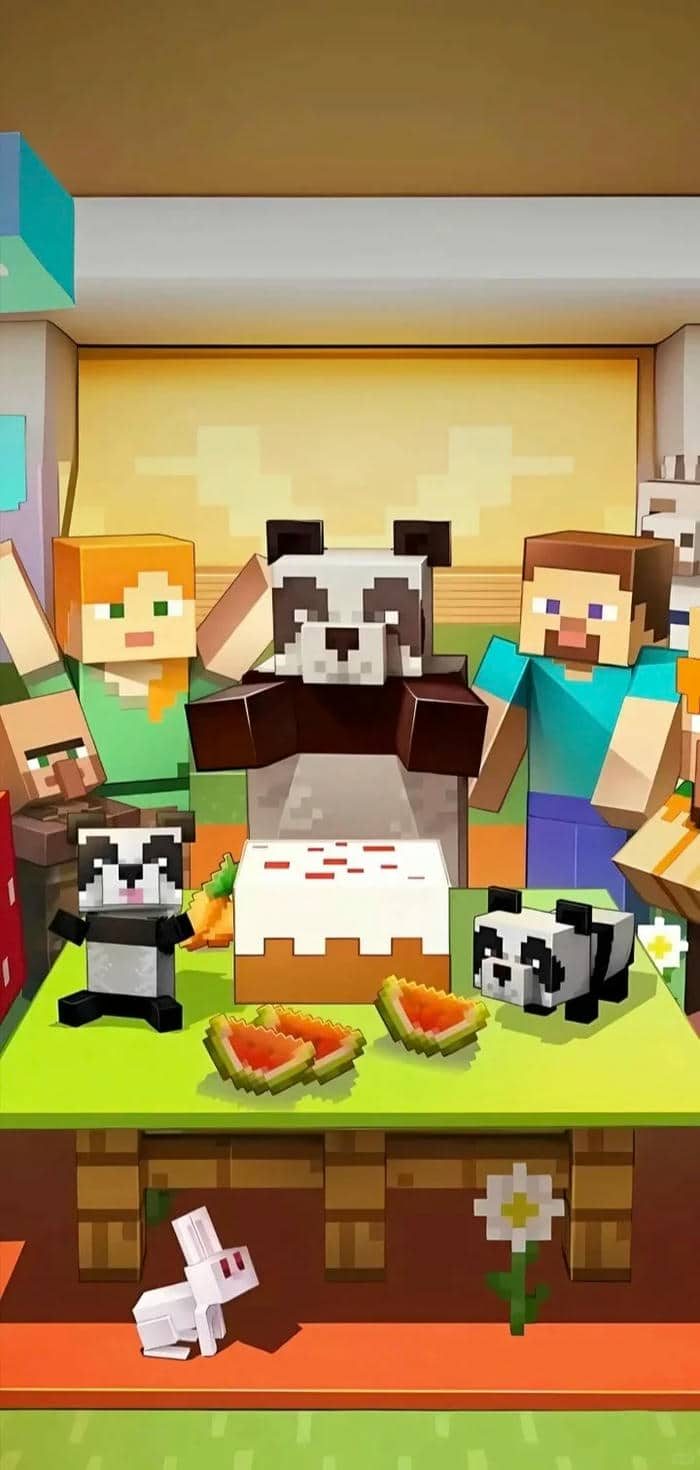 Hình nền Minecraft cute đáng yêu