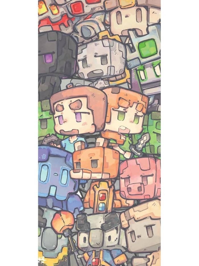 Hình nền Minecraft cute