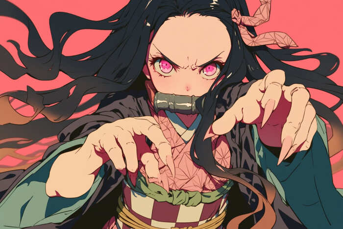 hình nền anime nezuko ngầu