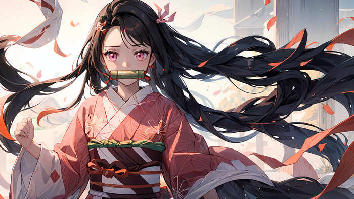 hình nezuko chibi dẹp