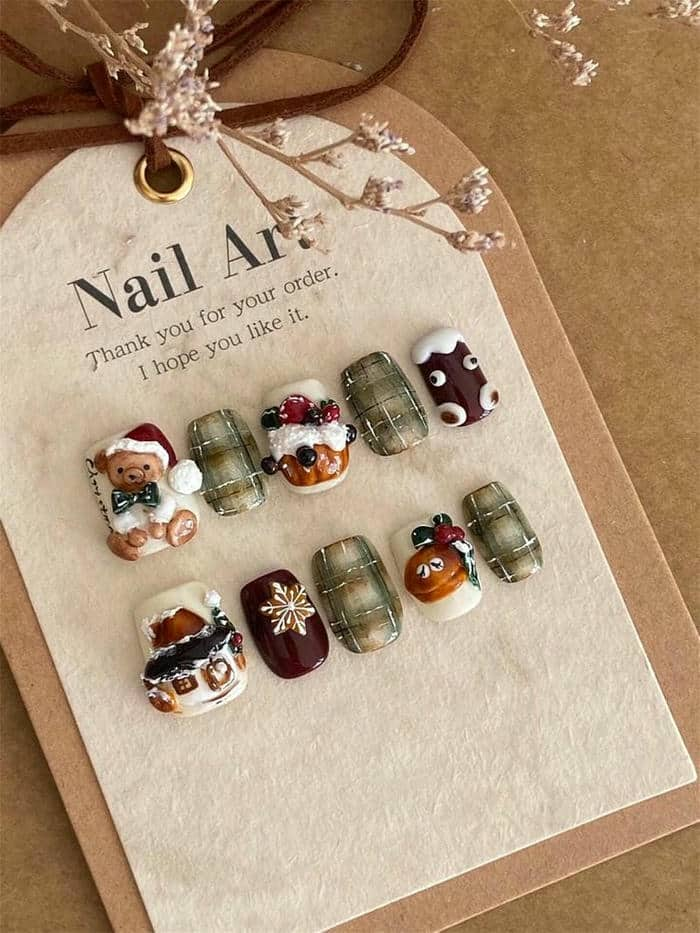 mẫu nail đẹp cho noel