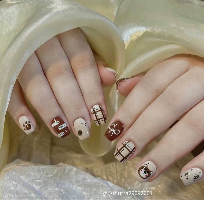 mẫu nail đơn giản cho móng ngắn