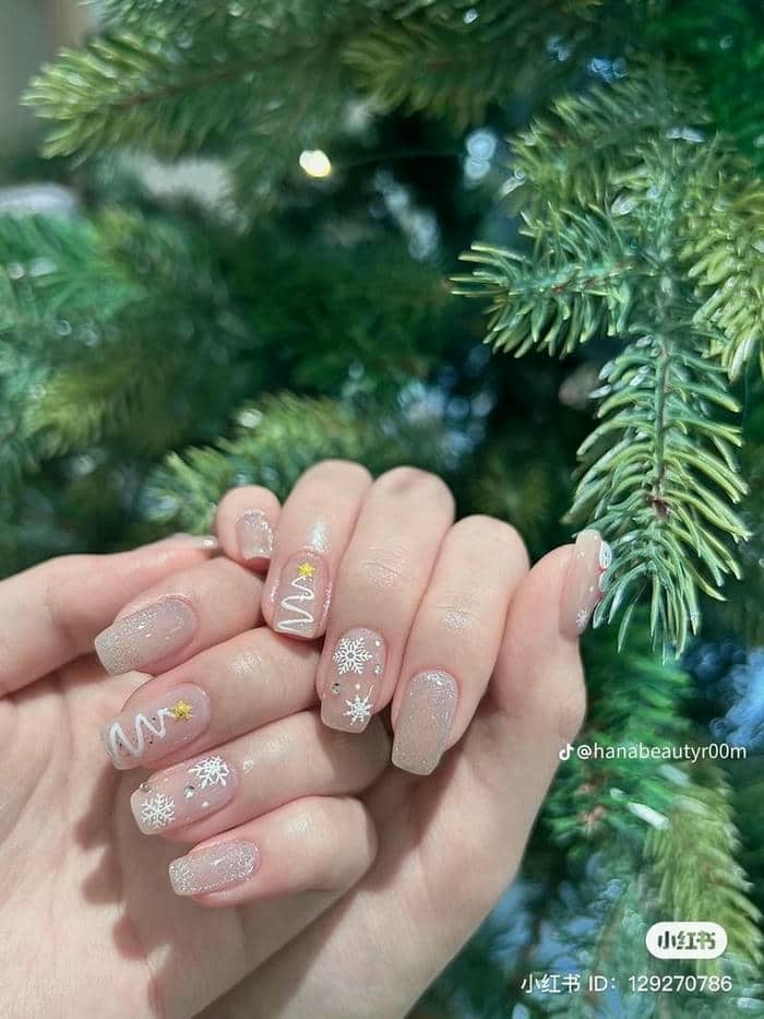 mẫu nail giáng sinh đẹp