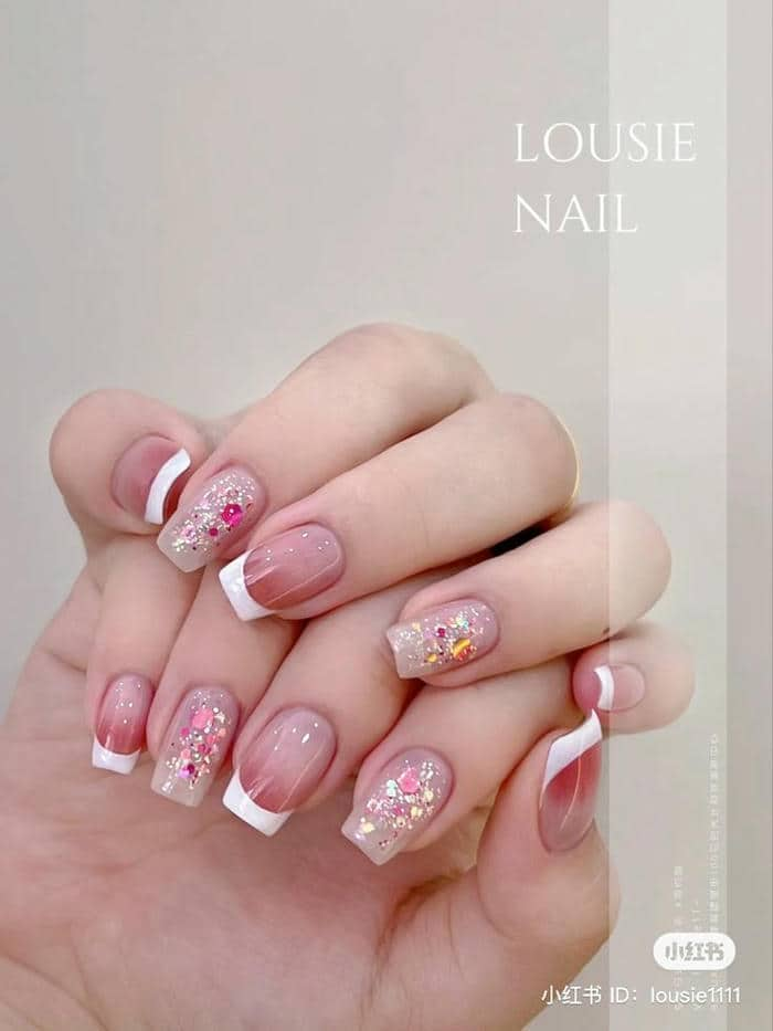 mẫu nail ngắn đơn giản