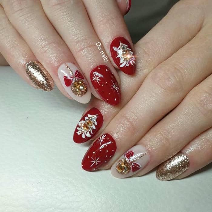 mẫu nail noel from dài