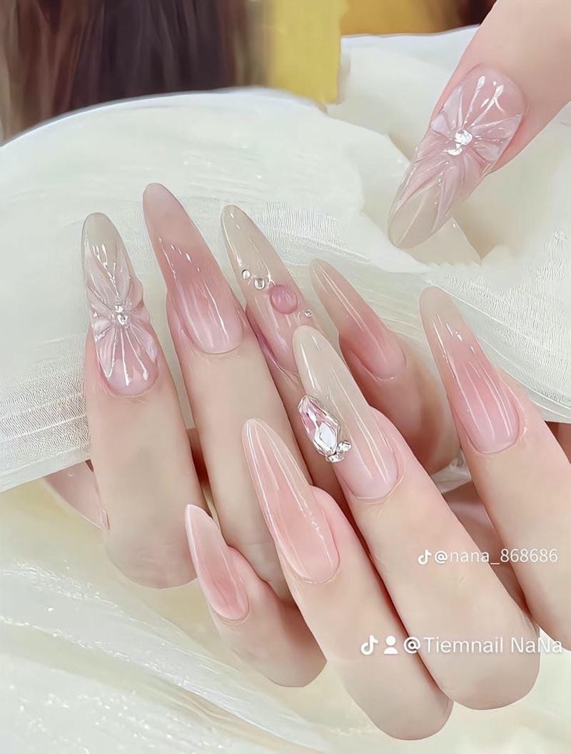 nail cô dâu hàn quốc