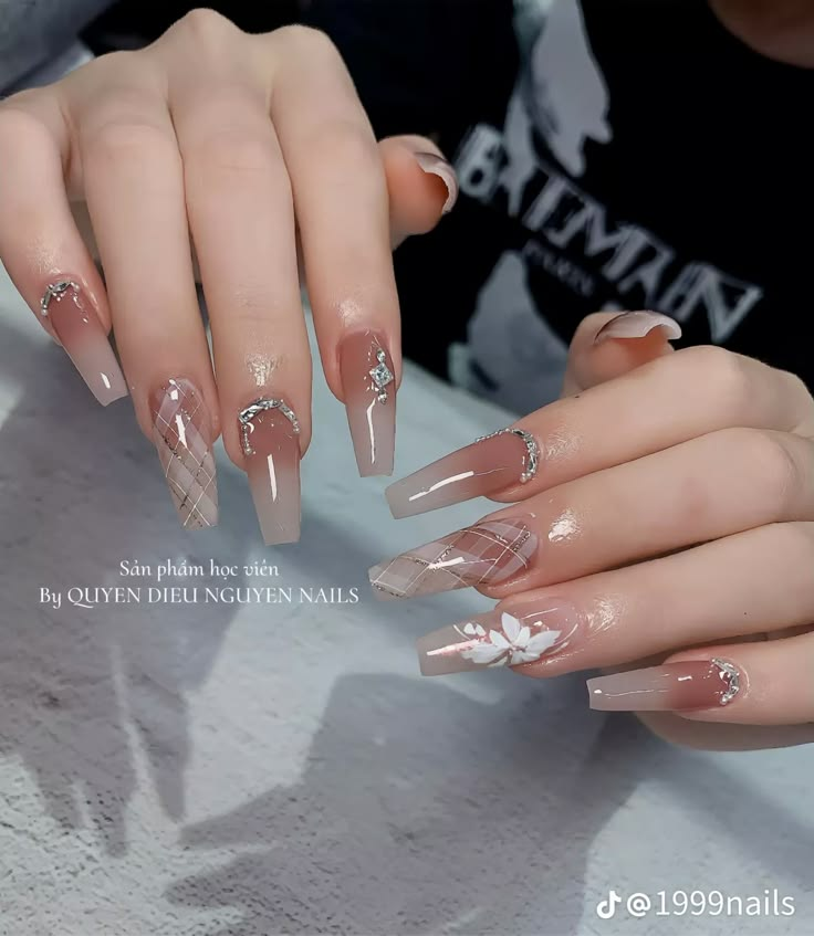 nail cô dâu màu thạch