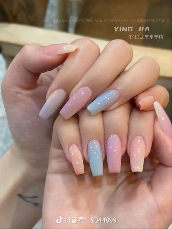 nail hồng pastel