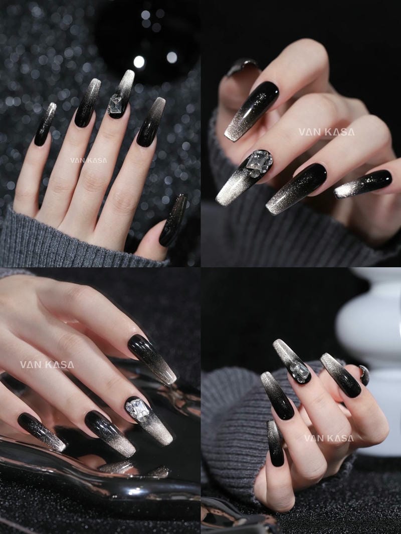 nail mắt mèo đen