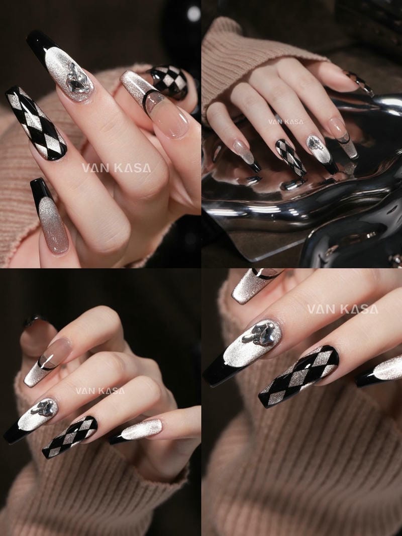 nail mắt mèo đơn giản