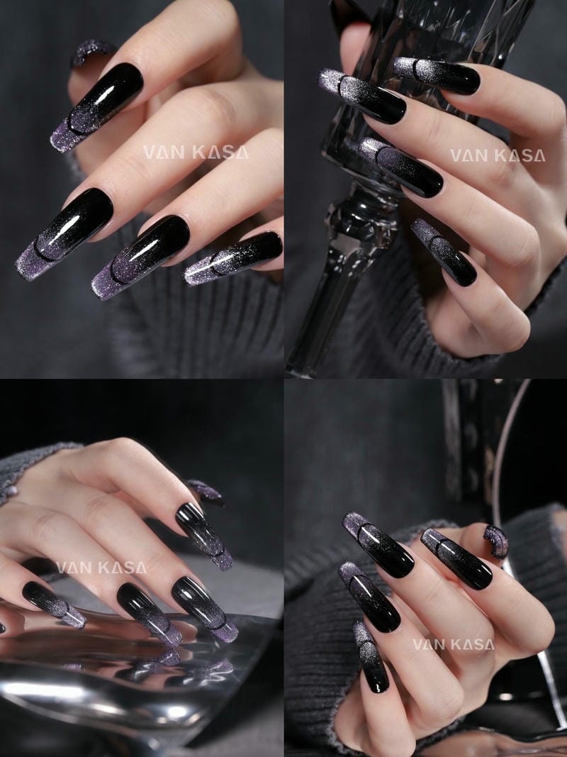 nail mắt mèo kim cương đen