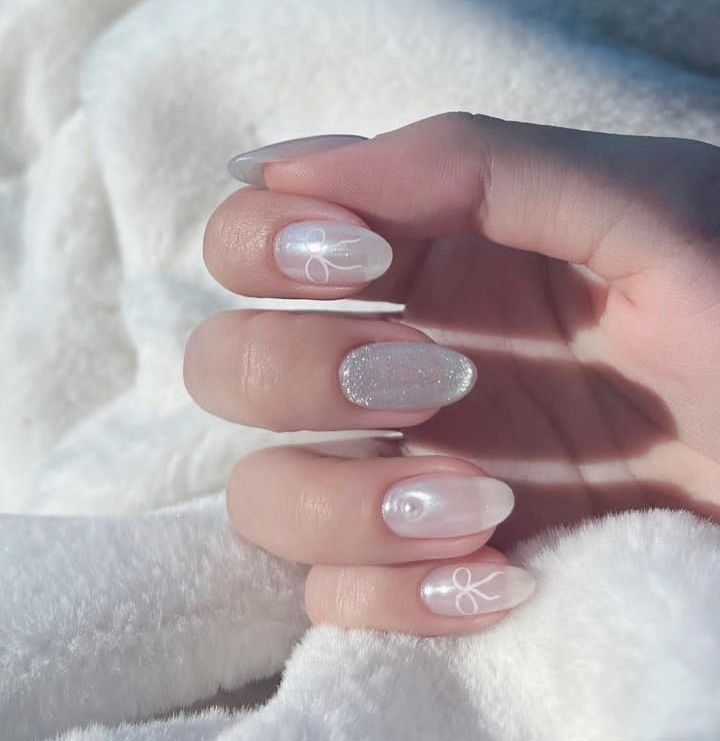 nail mắt mèo kim cương trắng