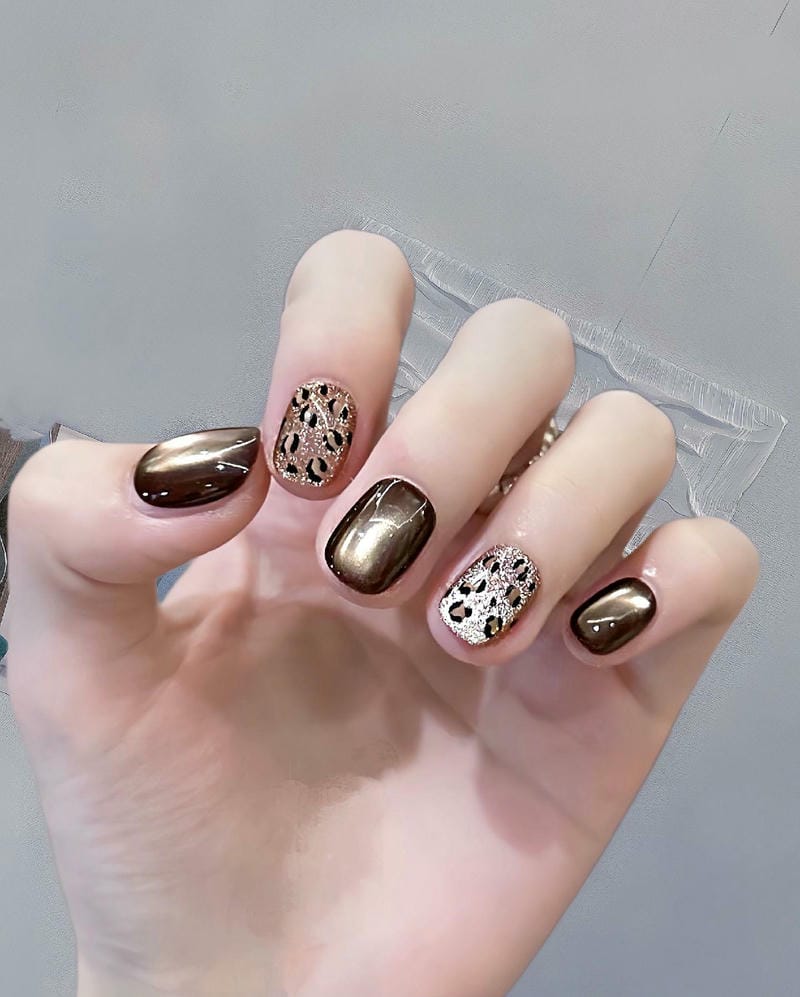 nail mắt mèo nâu nhẹ nhàng