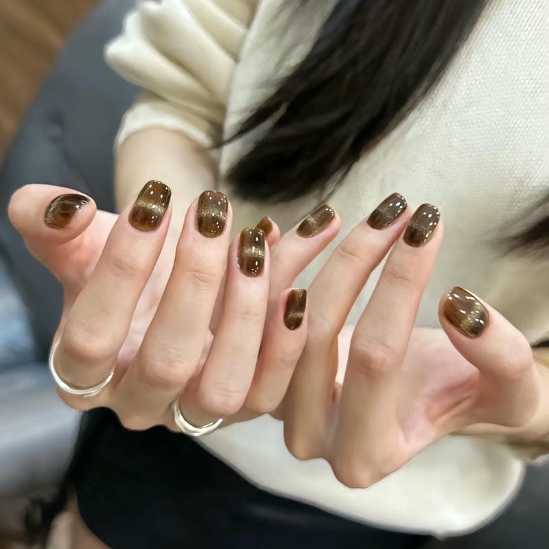 nail mắt mèo nâu