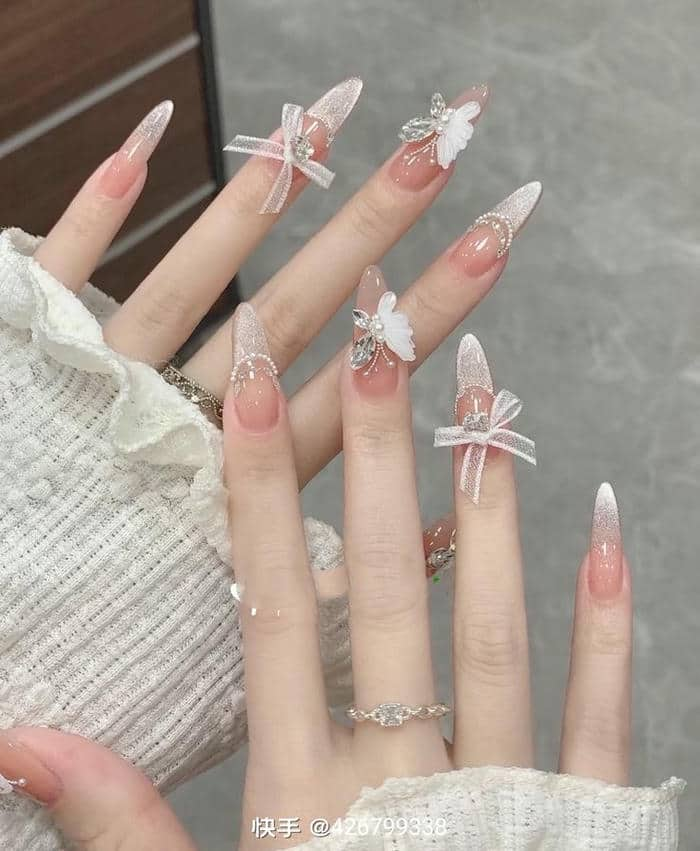 nail mắt mèo tròn nhọn