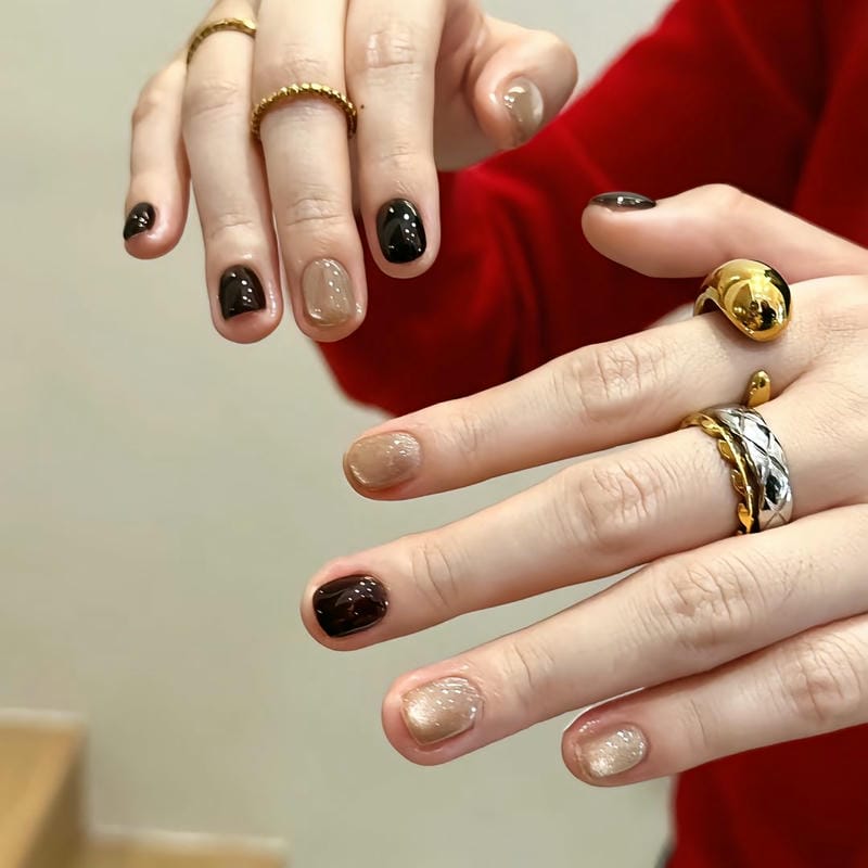 nail mắt mèo vàng