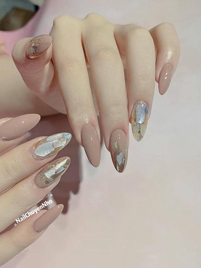 nail móng ngắn đơn giản cho da ngăm