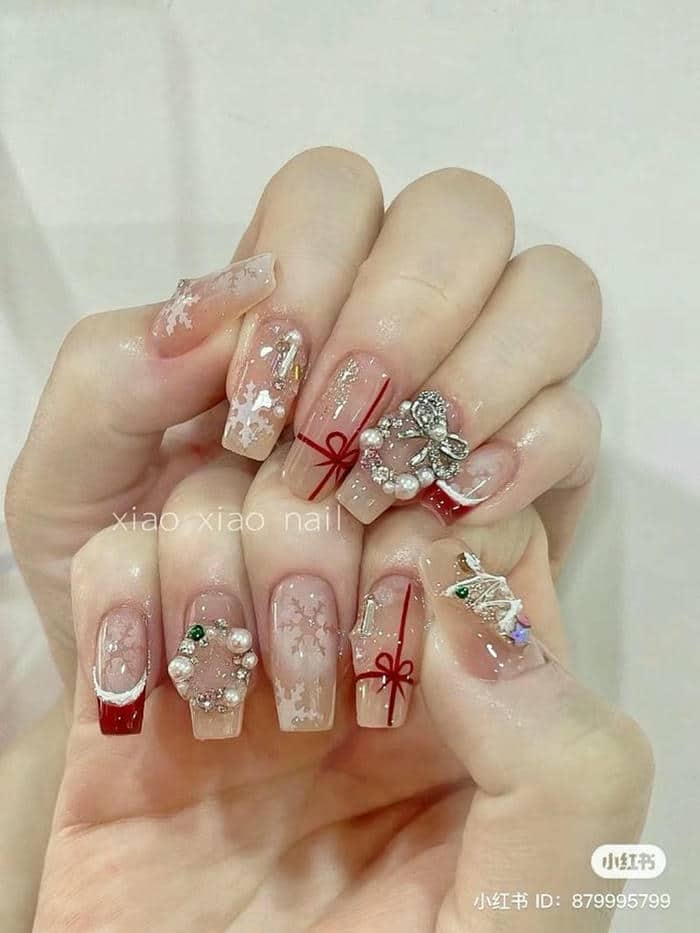 nail noel cute, dễ thương