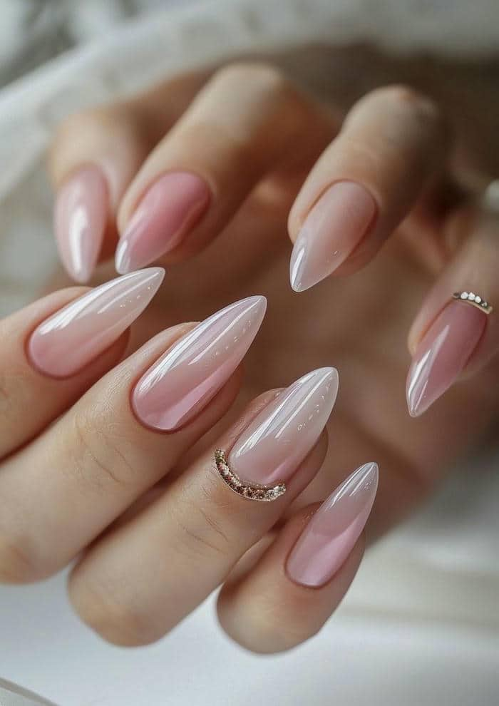 nail ombre hồng