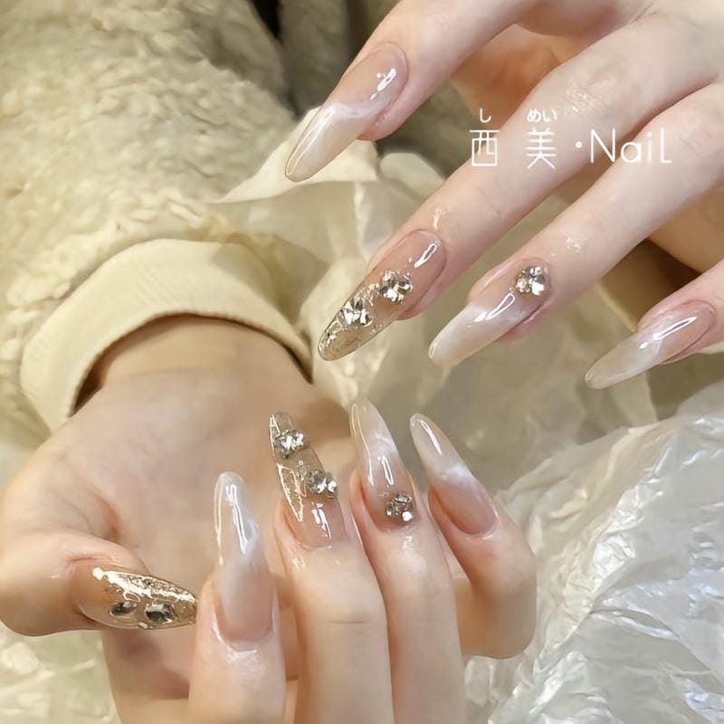 nail tết màu thạch nude