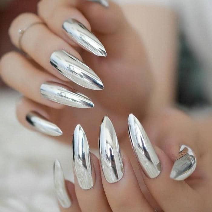 nail tráng gương bạc