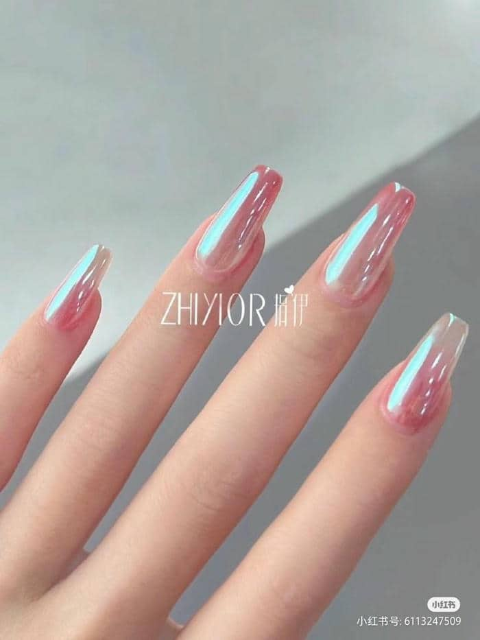 nail tráng gương hồng