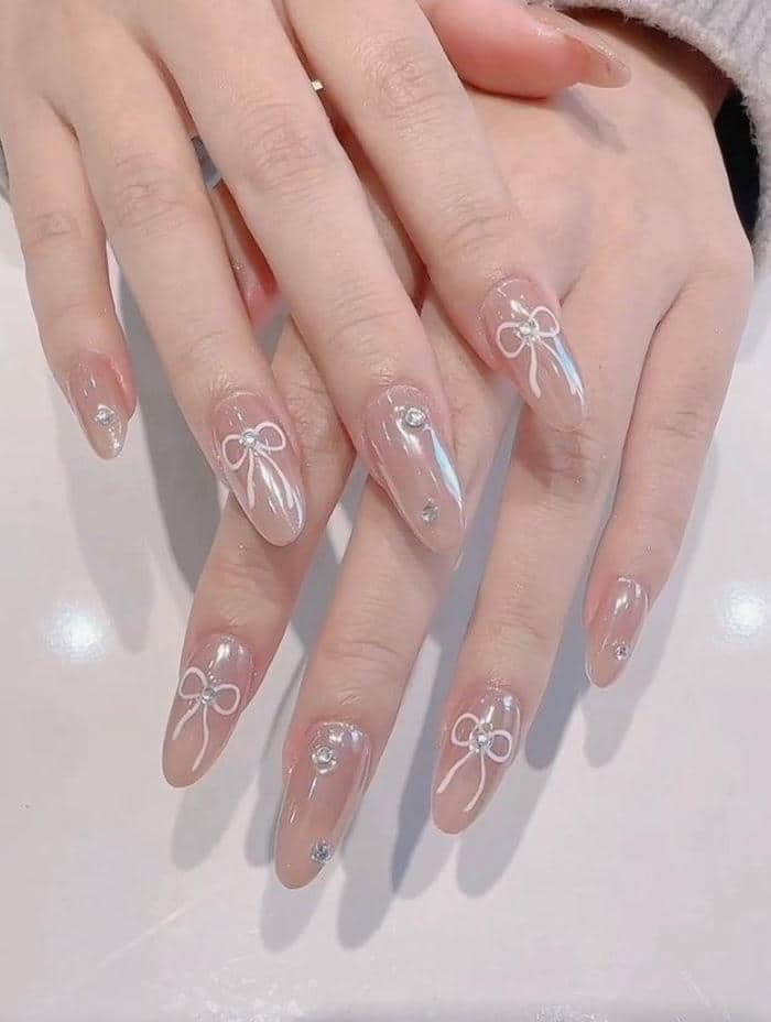 nail tráng gương ngọc trai