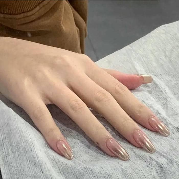 nail tráng gương ombre đầu móng