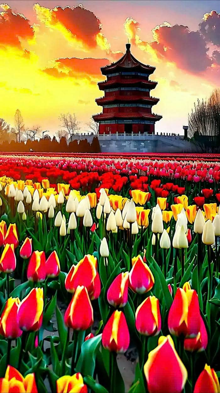 nền điện ảnh hoa tulip