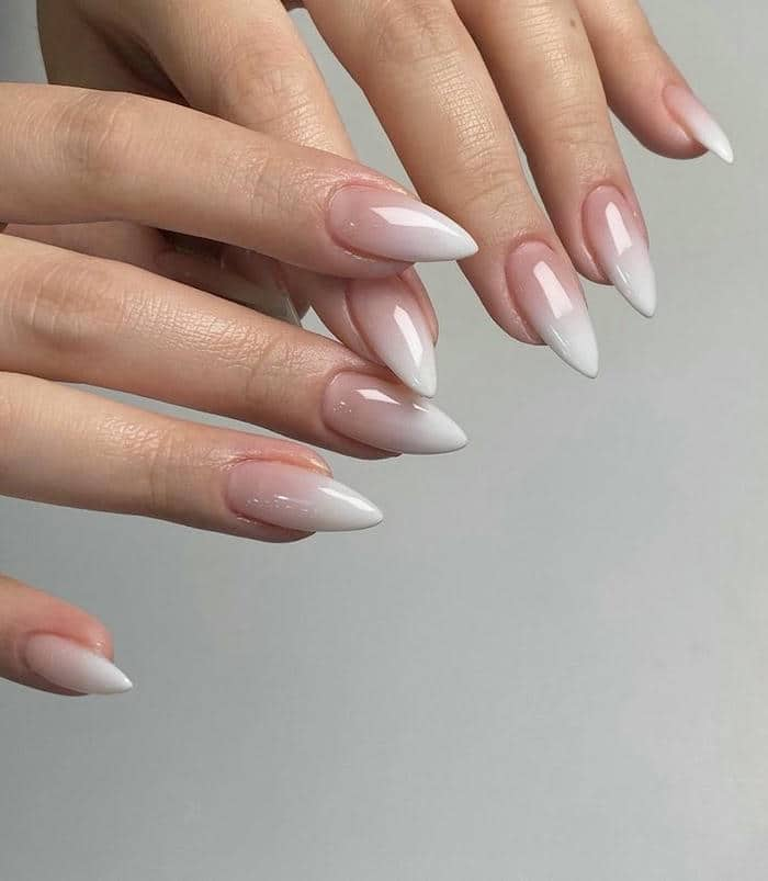 ảnh nail ombre đơn giản